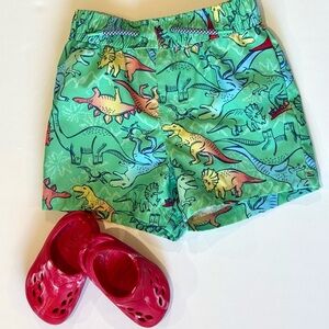 Boys 12 Month adorable Summer Bundle, Swim Shorts & rubber slip on shoes Size 3